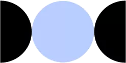 Icono que muestra formas geométricas en dos colores